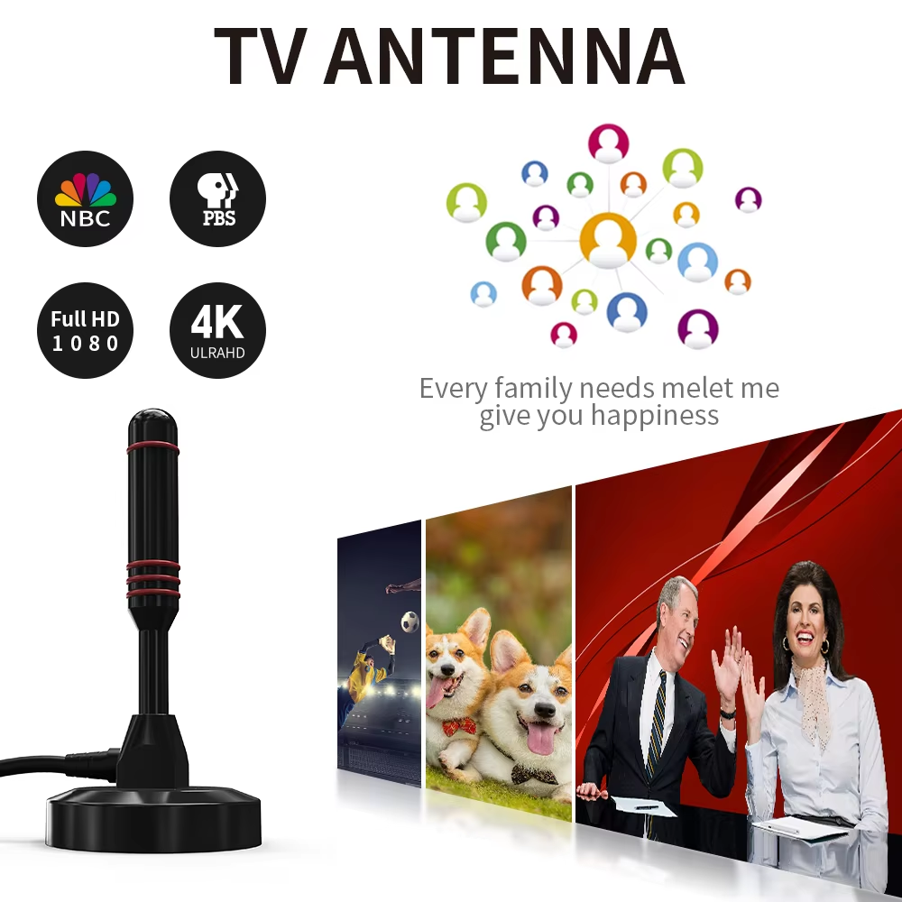 Antena Digital Vitara Ultra HD Omnidireccional 360° Alcance 120 km [+40 Canales Nacionales en HD Gr