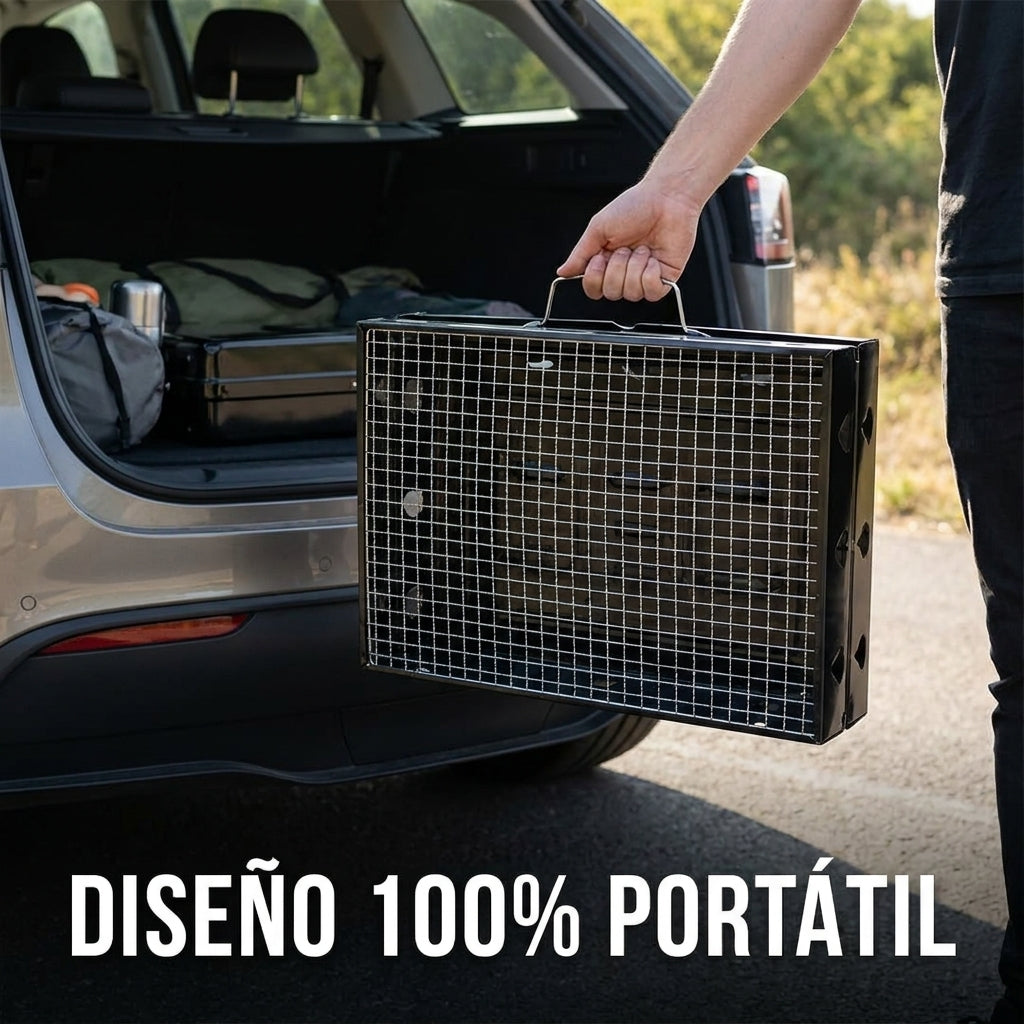 Parrilla Portátil Vitara Grill Master + Cuchillo de Chef de Regalo + Ebook con 50 Recetas para Parrillada GRATIS