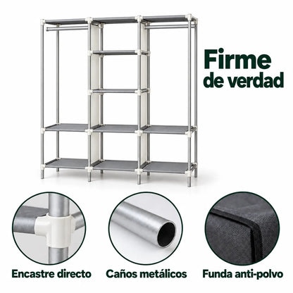 Armario Ropero Placard Portátil · Tela Plegable con Estantes