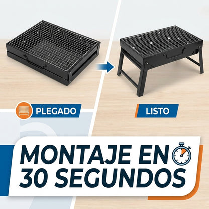 Parrilla Portátil Vitara Grill Master + Cuchillo de Chef de Regalo + Ebook con 50 Recetas para Parrillada GRATIS